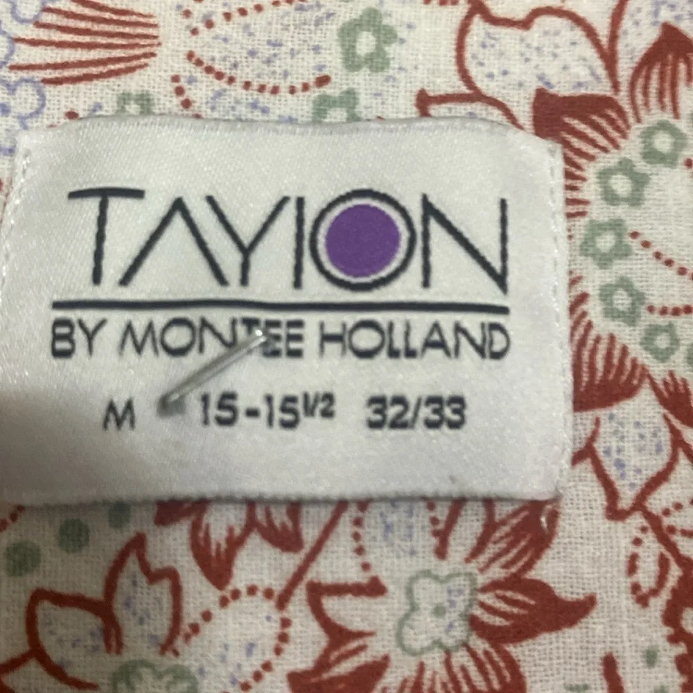 Tayion Montee Holland men Paisley Shirt White M button down casual festival Y2K